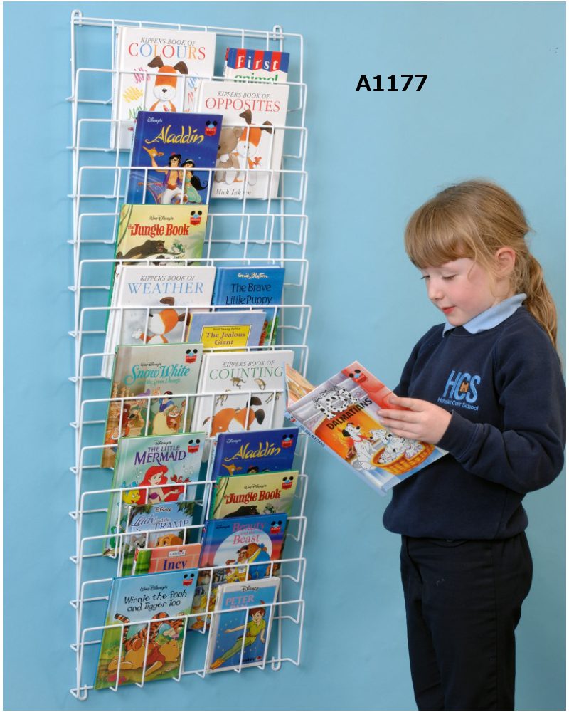 Wire book racks Lauren James Office Interiors Ltd