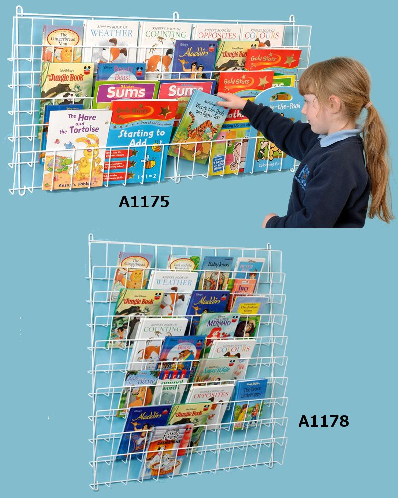 Wire book racks Lauren James Office Interiors Ltd