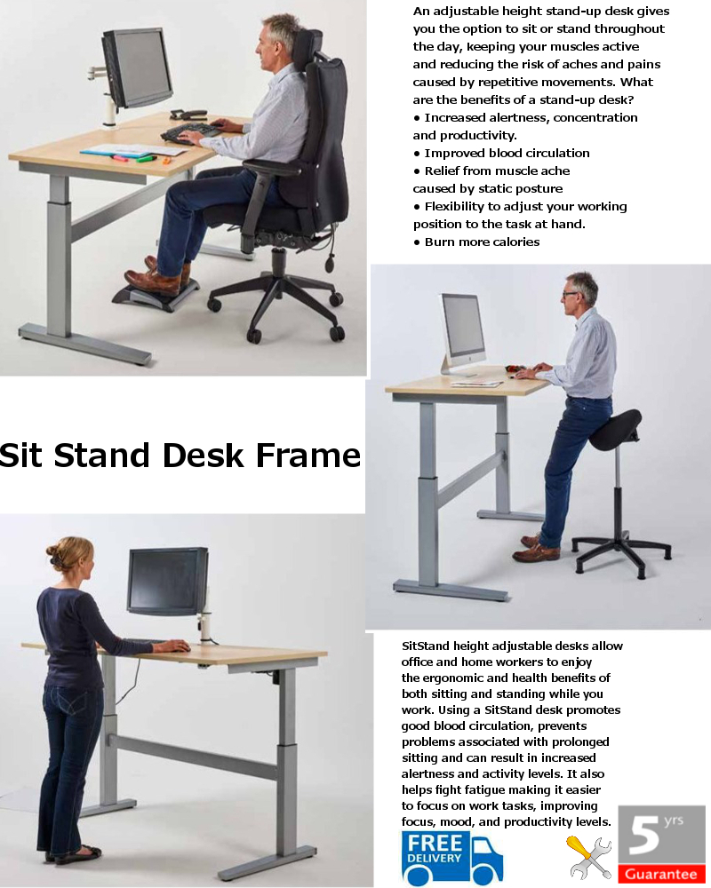 Sit Stand Desk Frame Lauren James Office Interiors Ltd